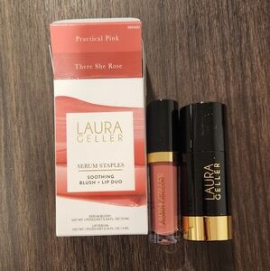 Laura Geller Serum Staples Soothing Blush and Lip Duo NEW Set